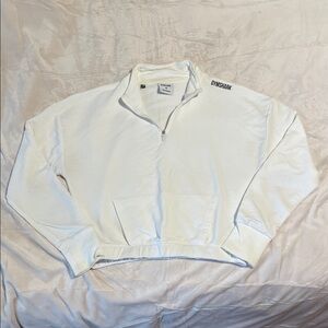 Gymshark White Women’s Cropped Quarter-Zip